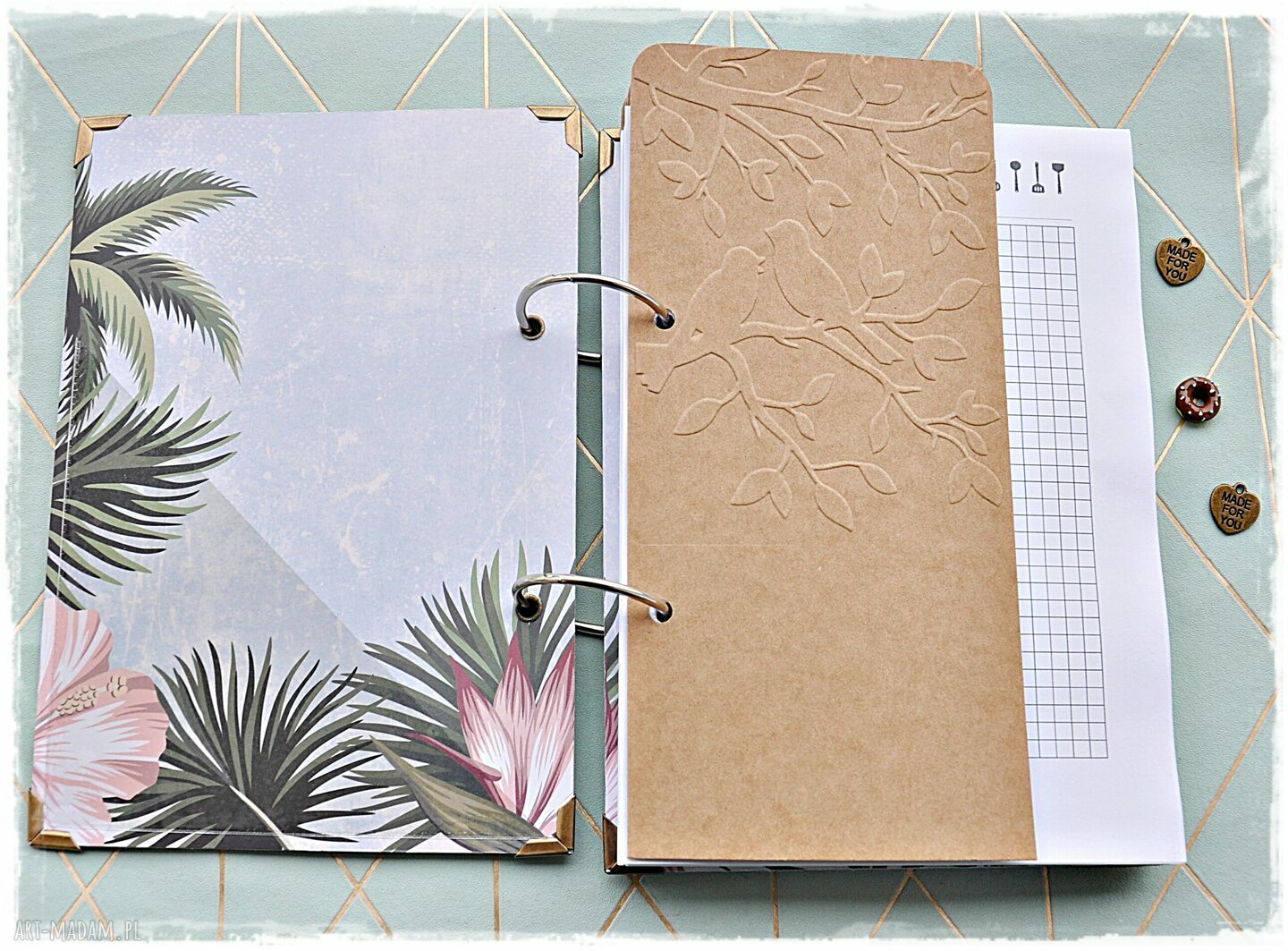 Niekonczący się raj przepisnik „Dżungla” w stylu scrapbooking