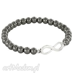 lavoga simply charm - steel hematite with infinity - srebrne