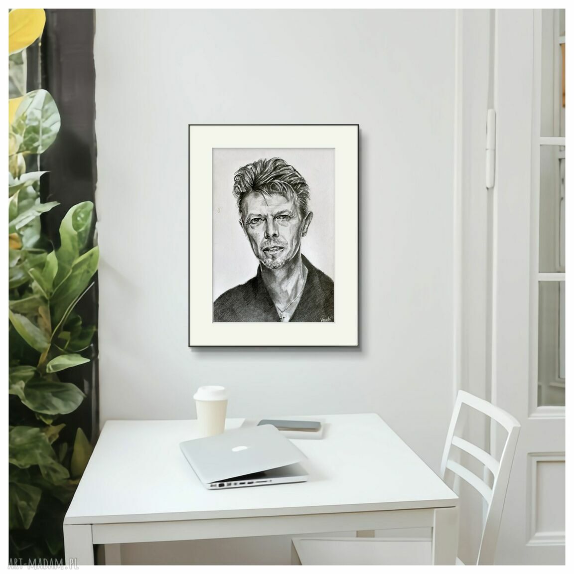 David Bowie - Ikony A3: ręcznie rysowany portret ołówkiem