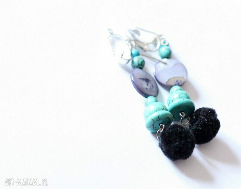 Nietoperz myszy powiedział, że będzie siedział - klipsy handmade