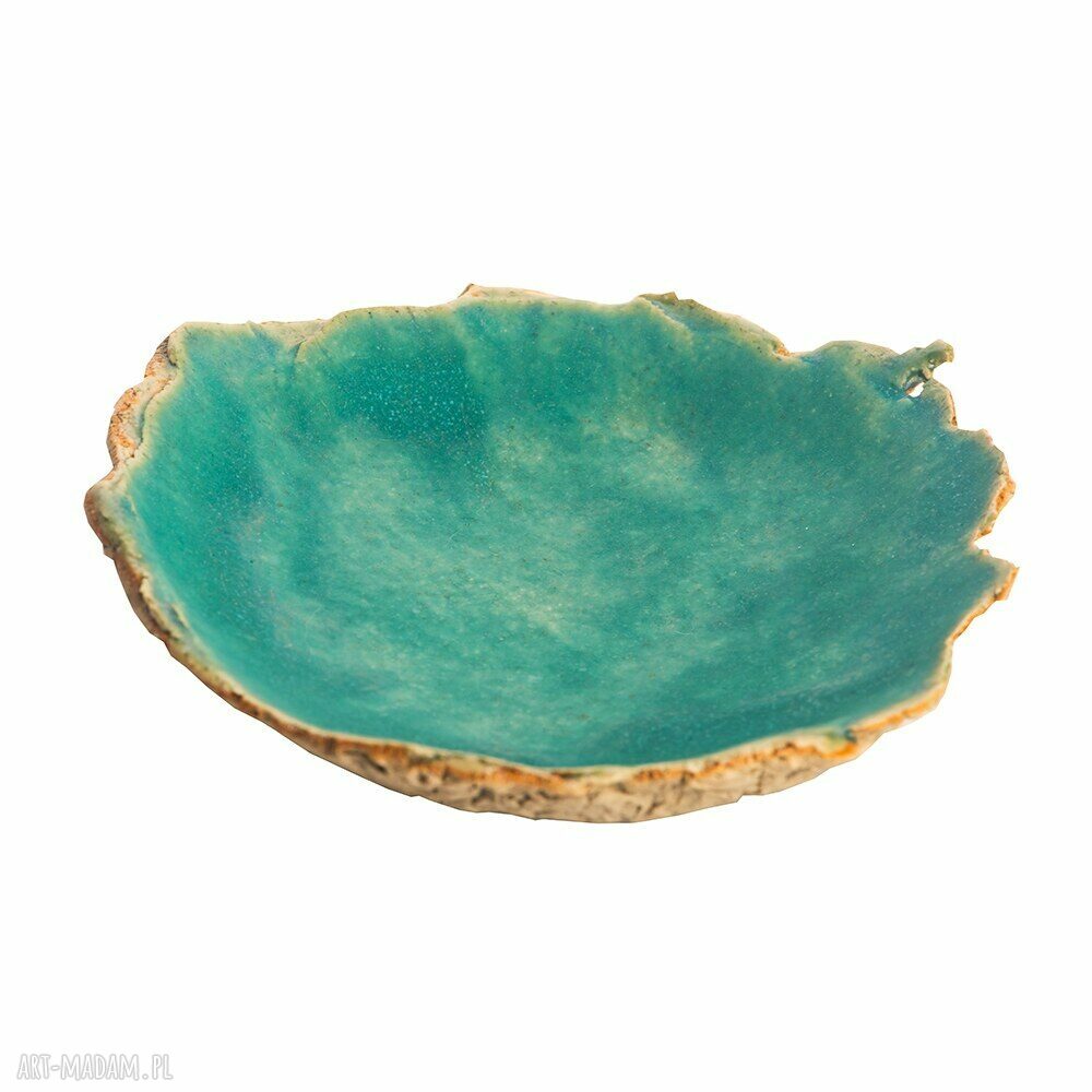 Niewielki talerzyk ceramiczny 13,5 x 3 cm - ręczne wykonanie