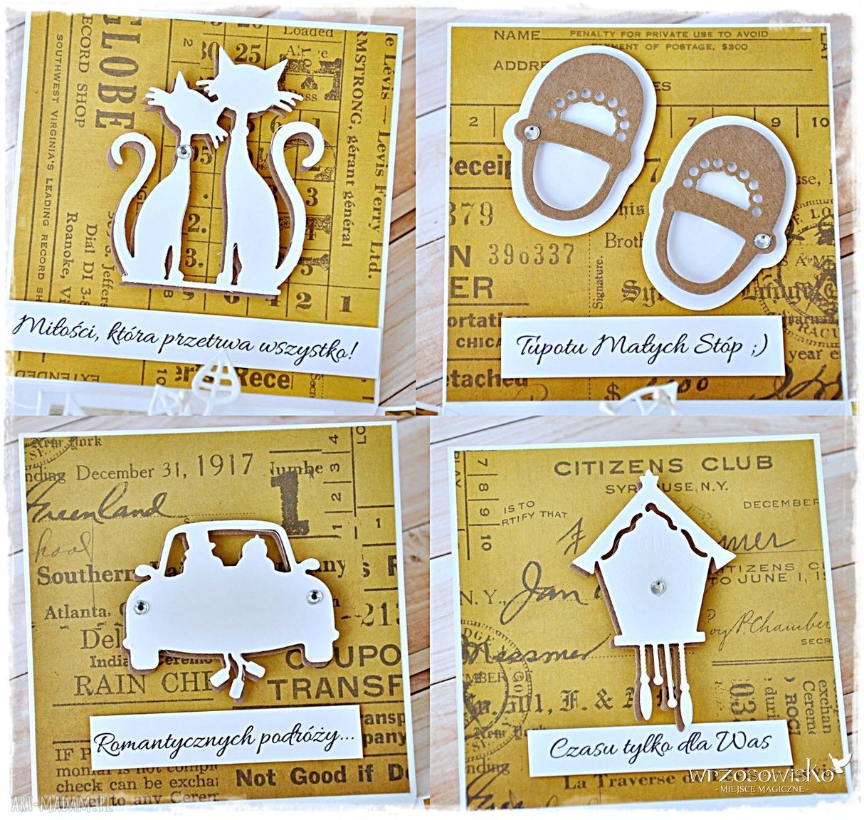 Niezwykłe ślubne życzenia Eksplodujące pudełeczko HandMade
