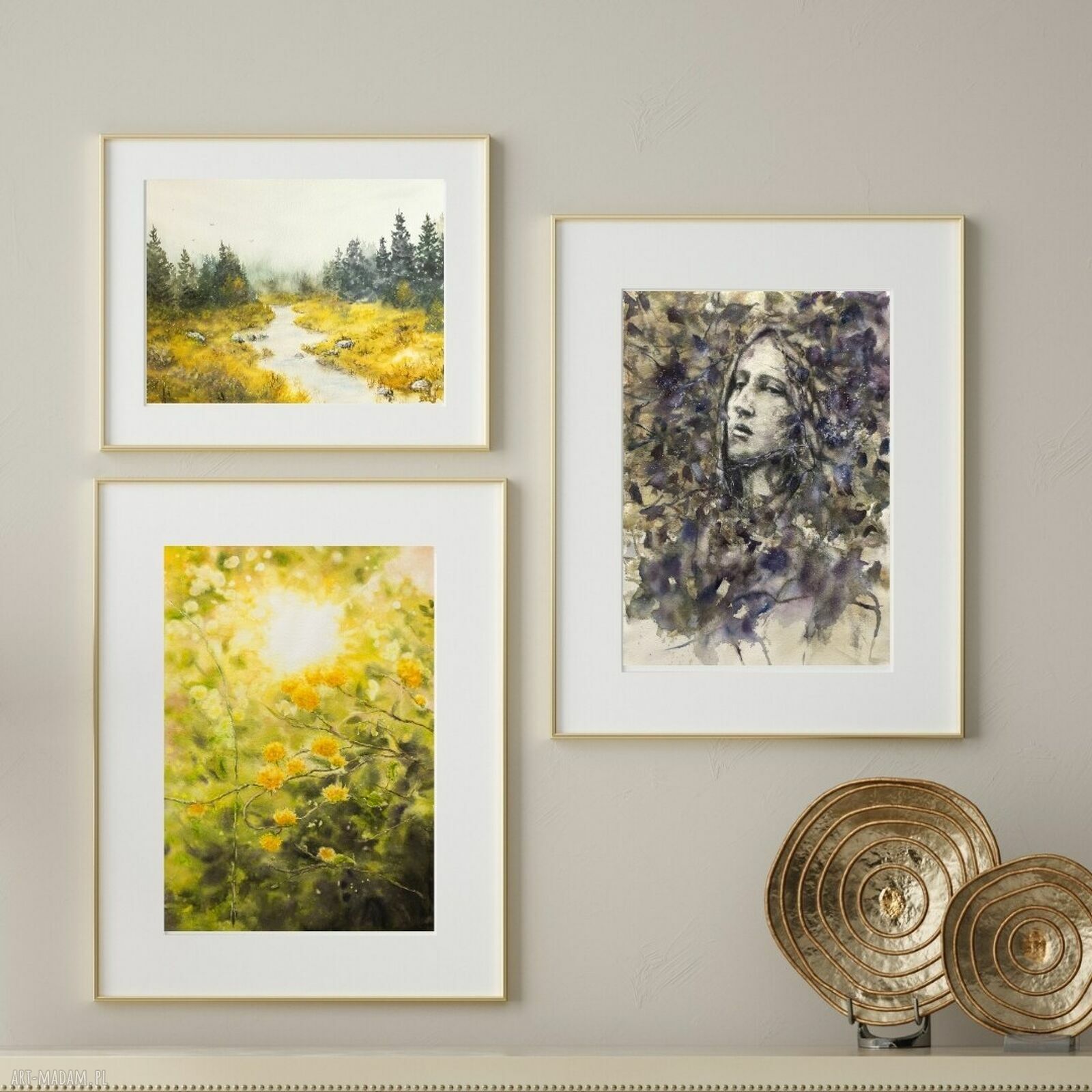 Nimfa leśna - artystyczny plakat A4 z motywem tajemniczego lasu
