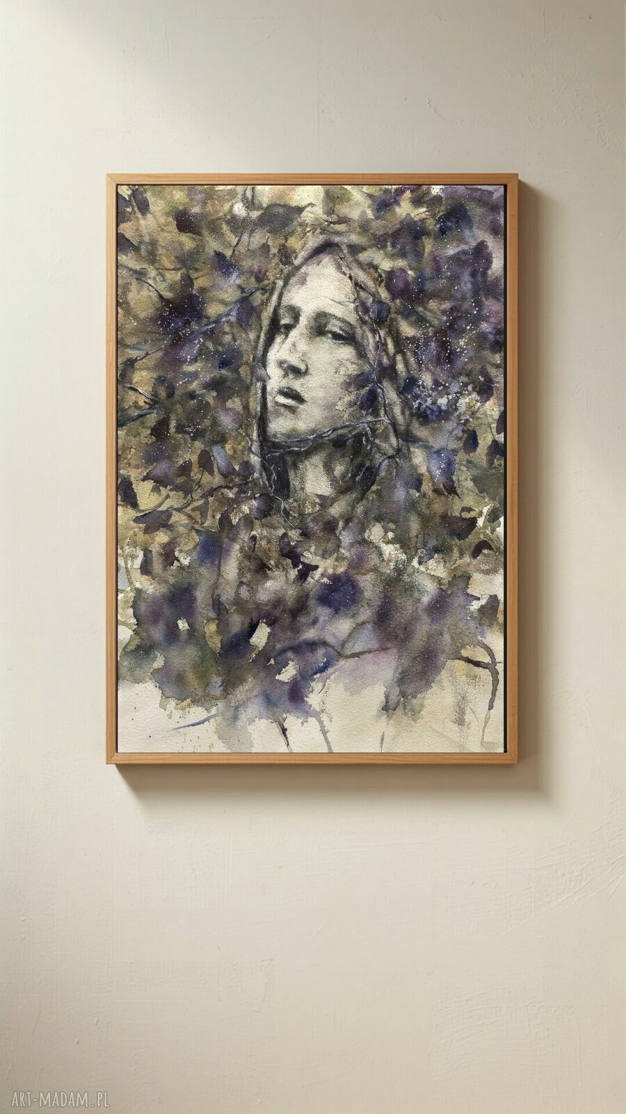 Nimfa leśna - artystyczny wydruk akwareli na plakat