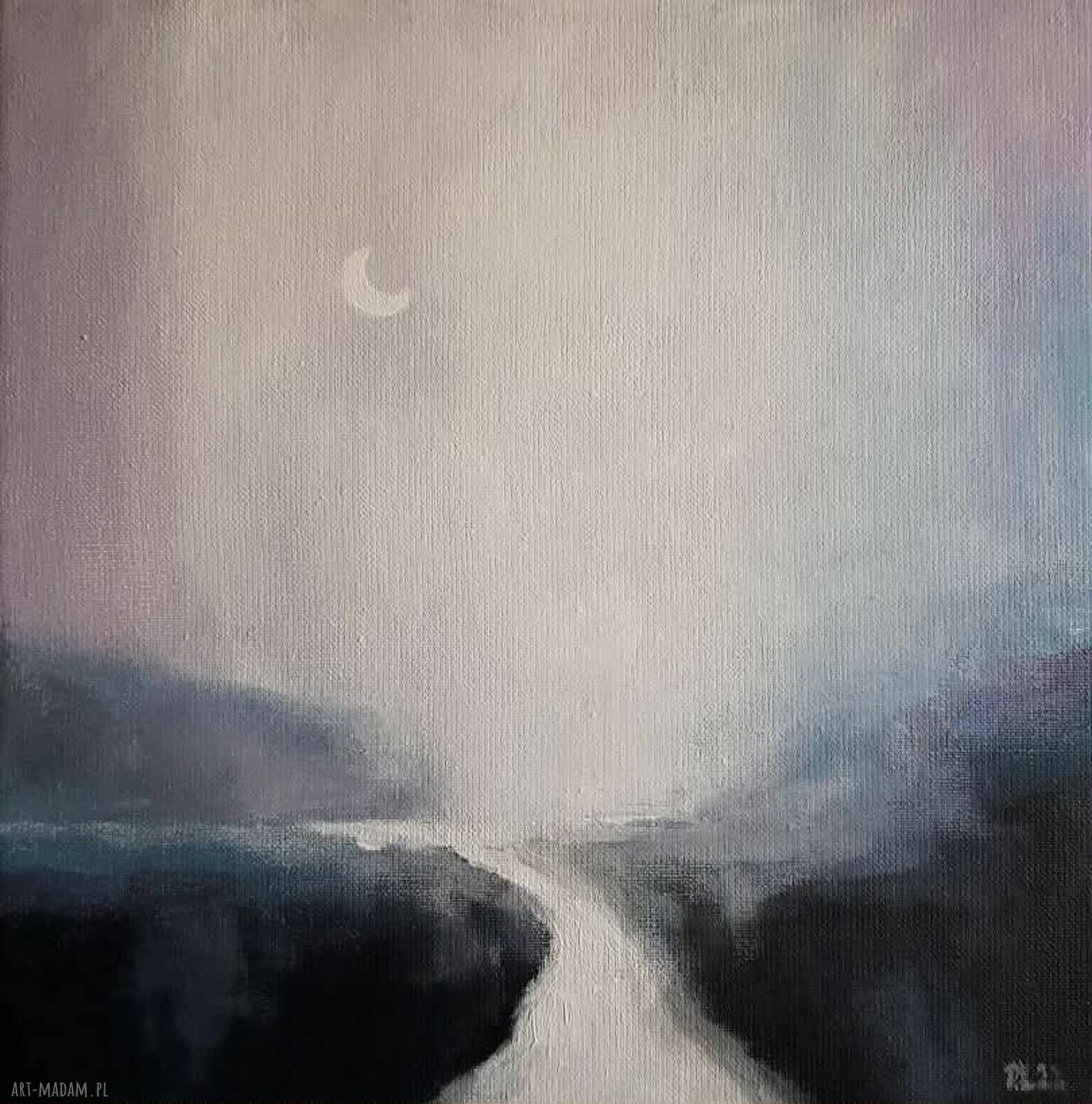 Noc - obraz akrylowy 30x30 cm Paulina Lebida do powieszenia
