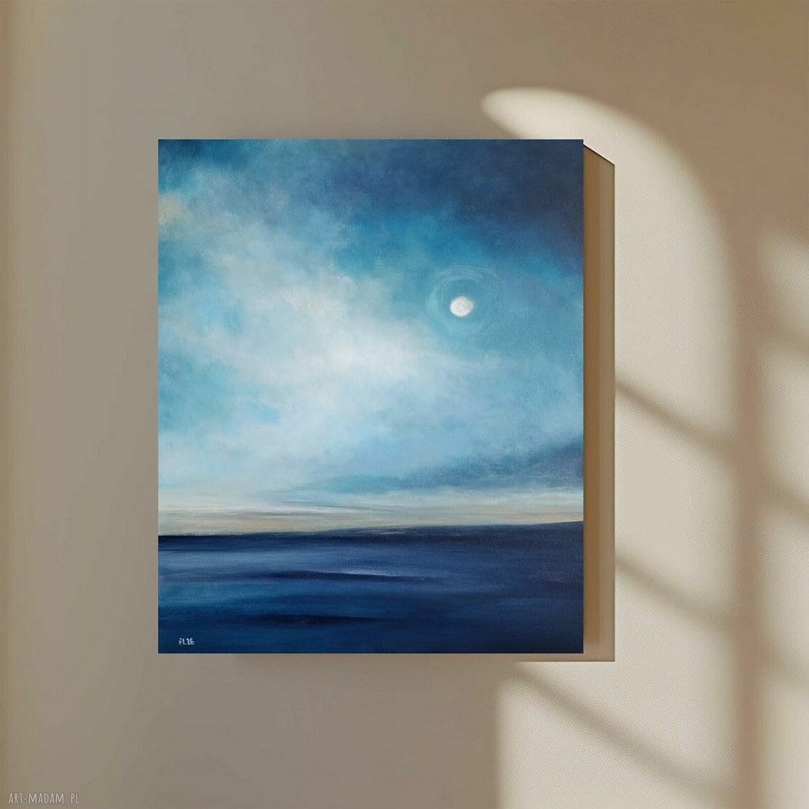 Pejzaż Nocą - obraz akrylowy na płótnie 60x50 cm (gotowy do zawieszenia)