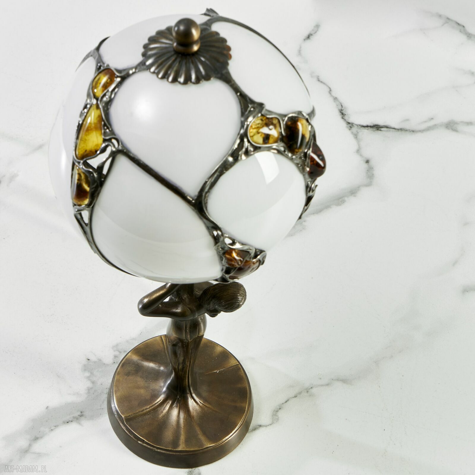 Lampka nocna z bursztynem bałtyckim 40 g Lucca (Tiffany)