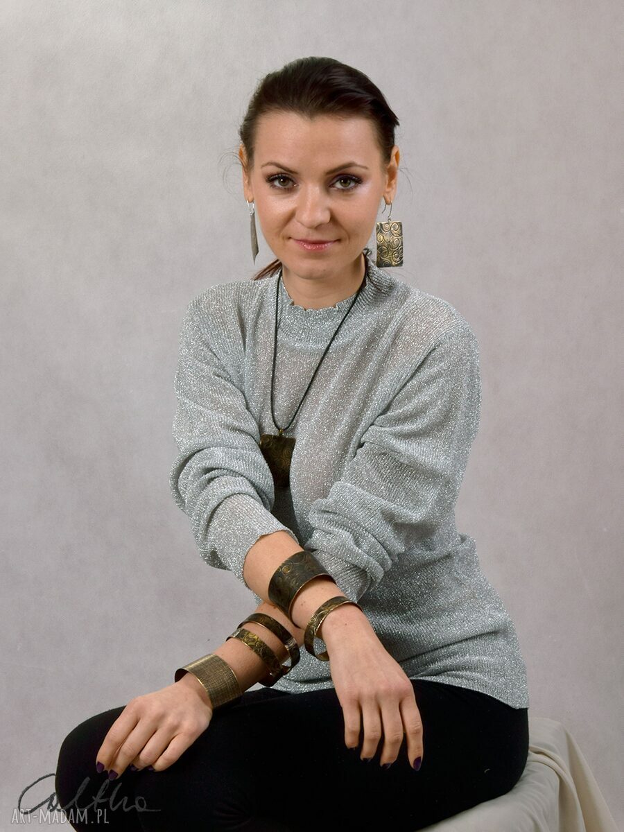 Szeroka mosiężna bransoletka Caltha 151026 -04