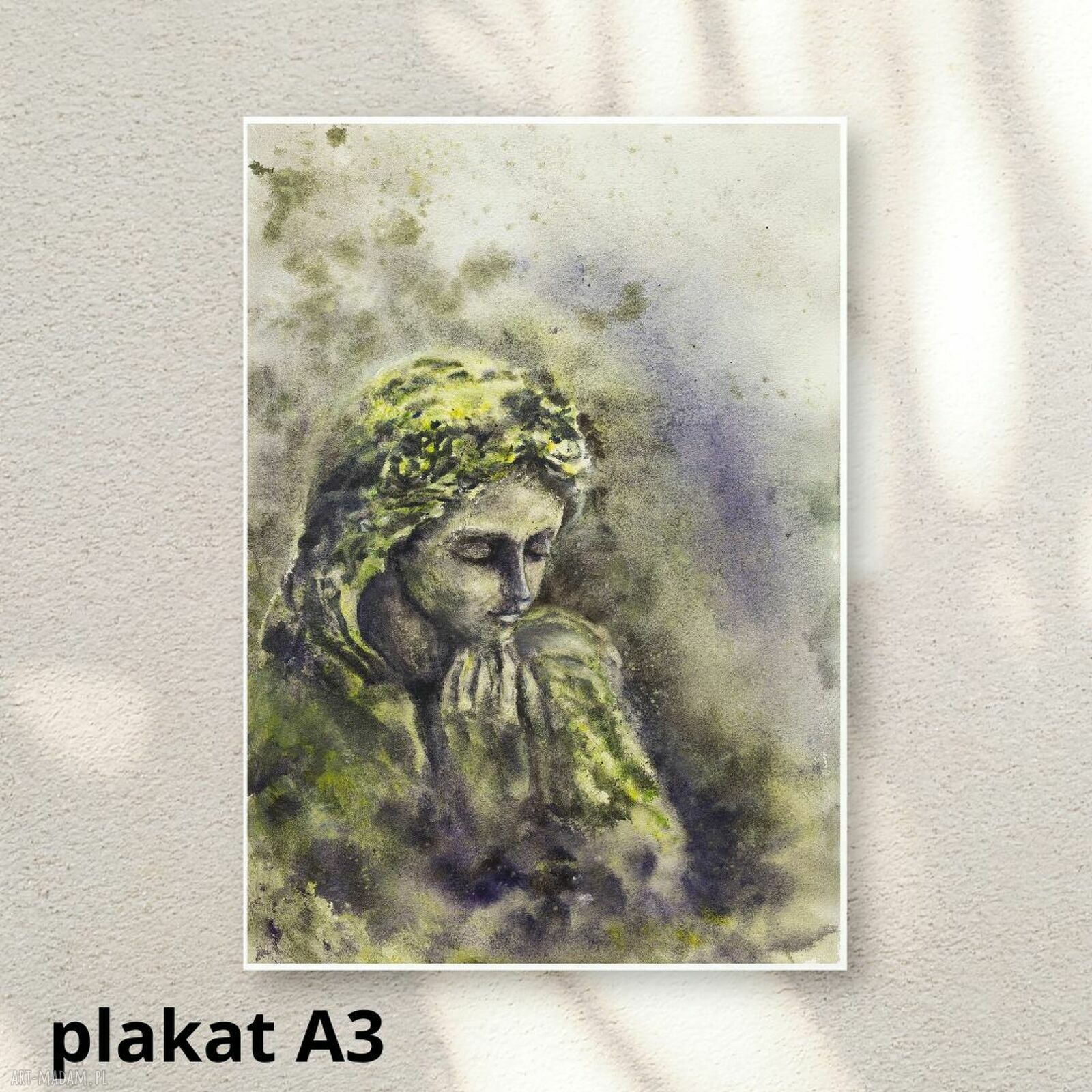 Nostalgia anioła - nastrojowy plakat akwarelowy A3