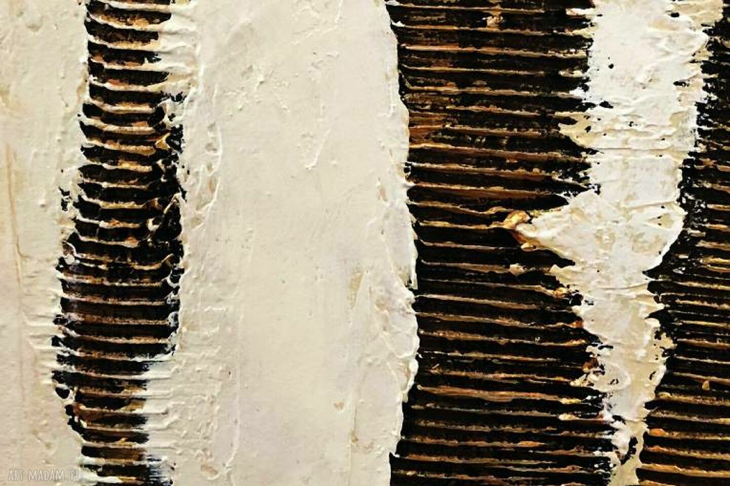 NOSTALGY - współczesny obraz malowany szpachelką z metaliczną strukturą 100x150 cm