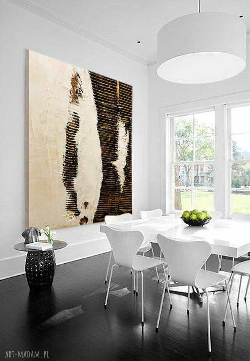NOSTALGY - współczesny obraz malowany szpachelką z metaliczną strukturą 100x150 cm