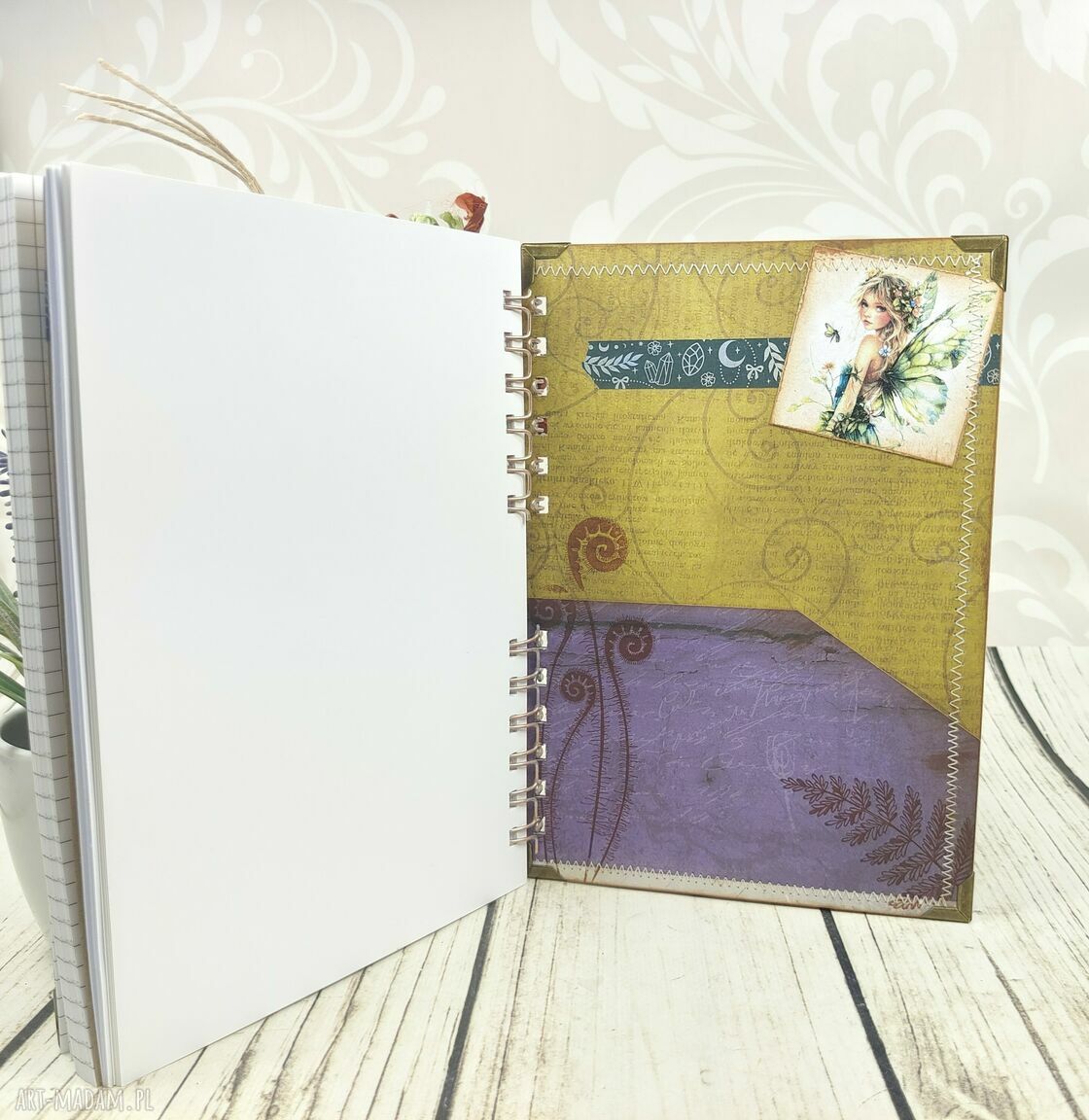 Notatnik A5 Leśna Wróżka (N110) - ręcznie robiony scrapbooking