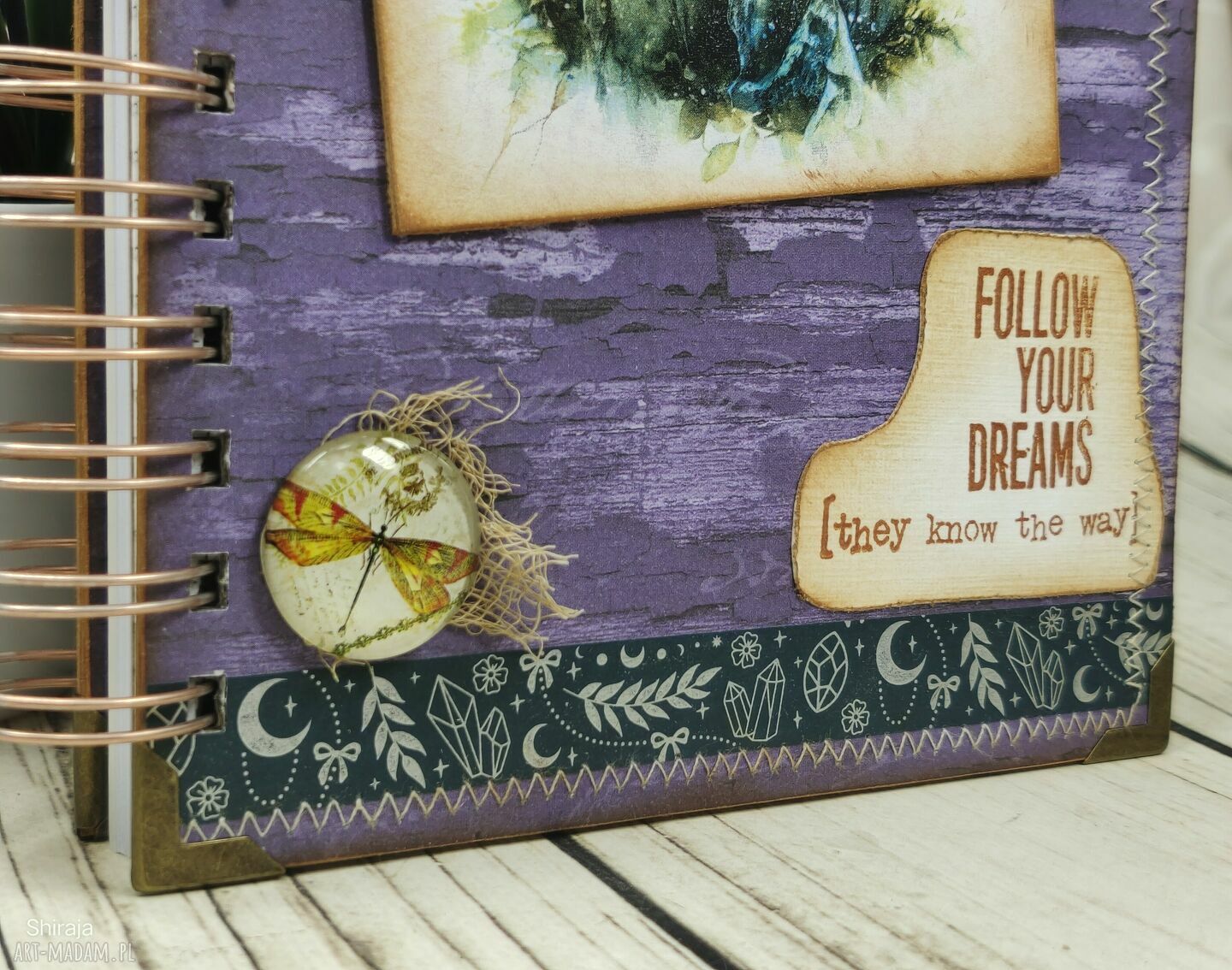 Notatnik A5 Leśna Wróżka (N110) - ręcznie robiony scrapbooking