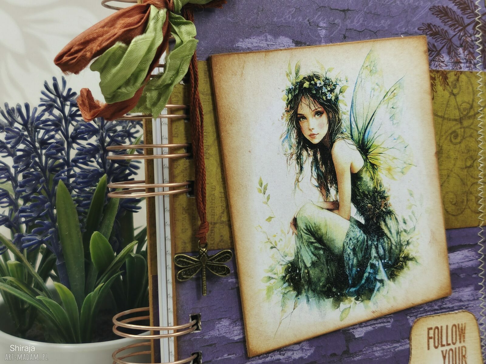 Notatnik A5 Leśna Wróżka (N110) - ręcznie robiony scrapbooking