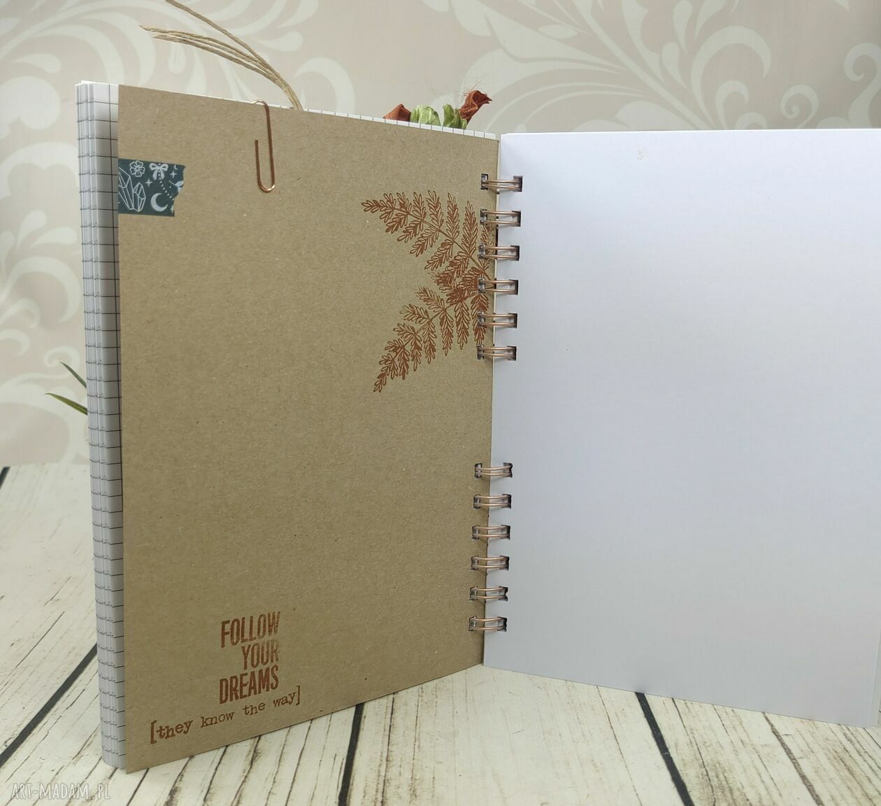 Notatnik A5 Leśna Wróżka (N110) - ręcznie robiony scrapbooking