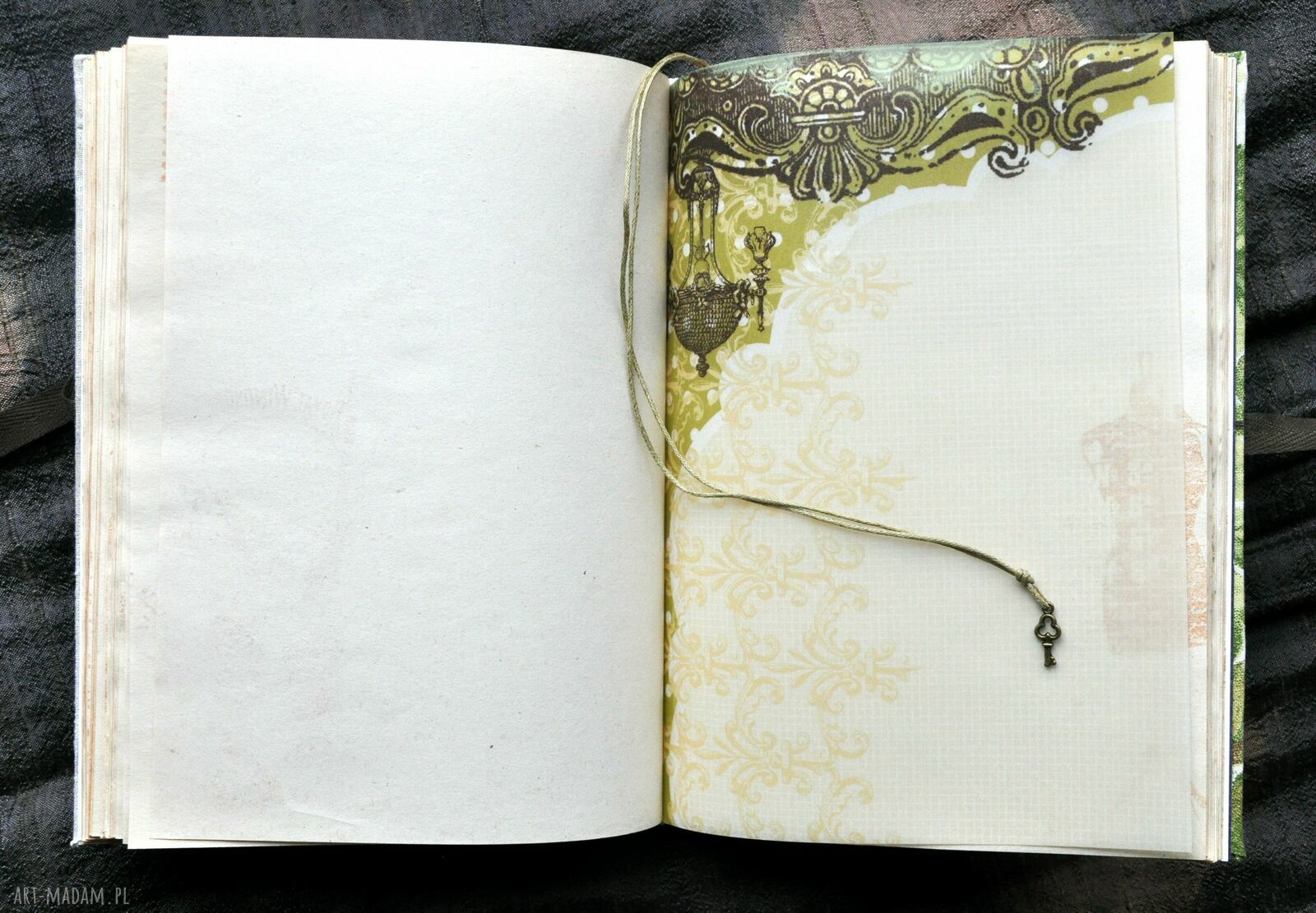 Ręcznie robiony notatnik scrapbooking retro 20x14 cm