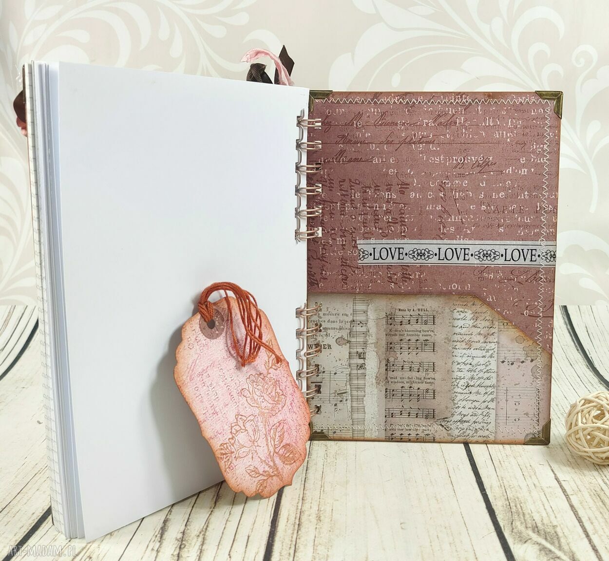 Notes A5 Baletnica - pamiętnik na prezent w stylu scrapbookingu