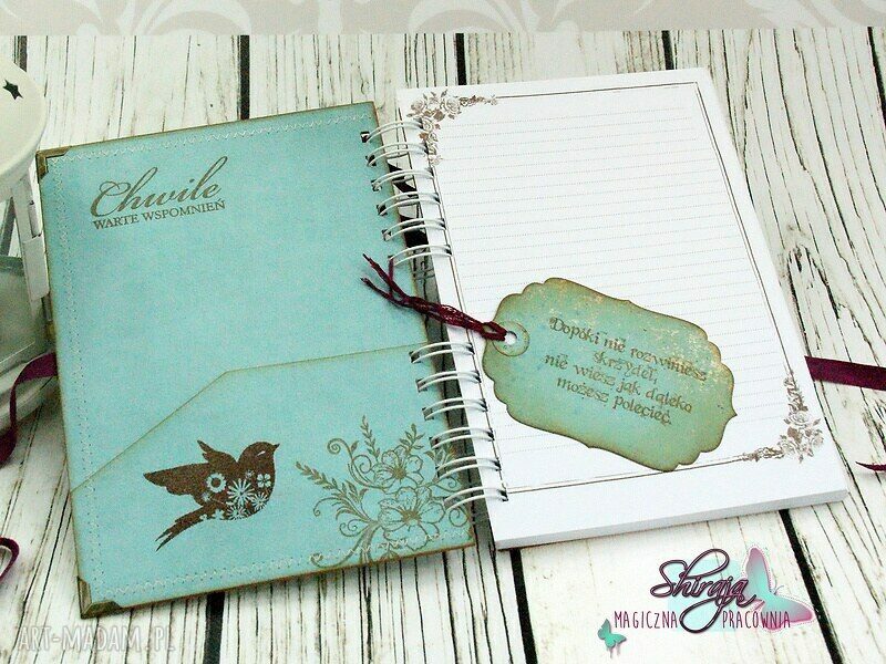 Pamiętnik/Notatnik A5 Free your dreams - ręcznie wykonany notes Shiraja