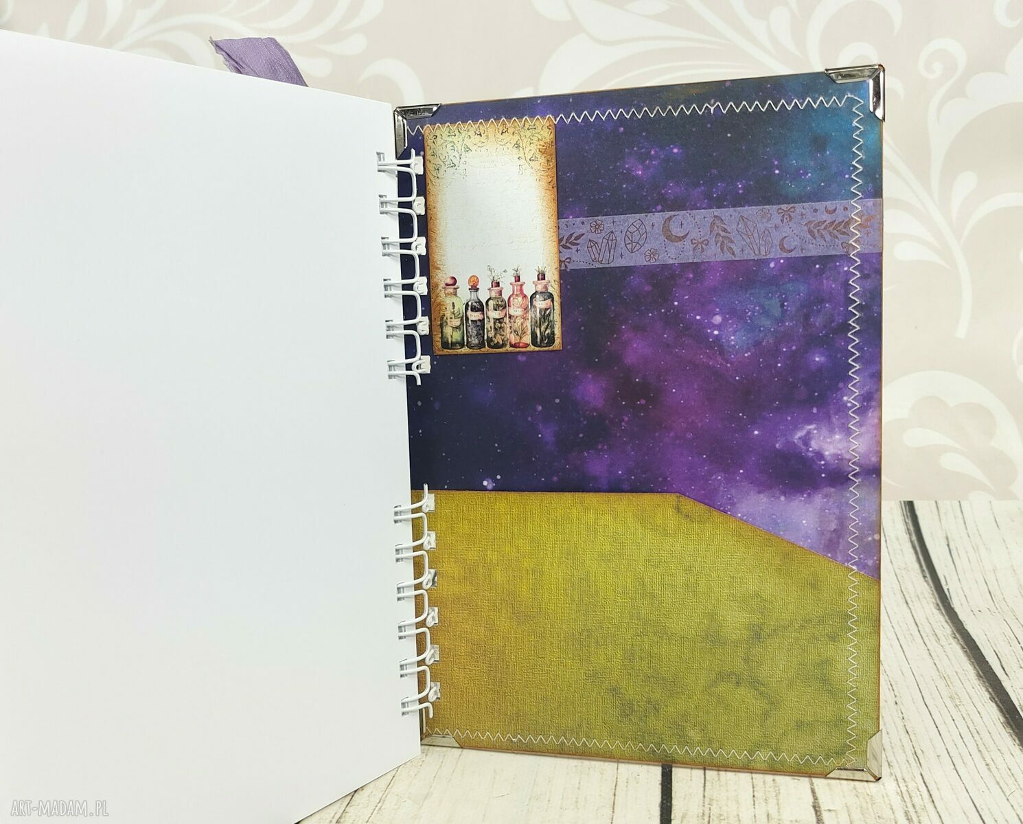 Notatnik wiedźmy, pamiętnik A5 N100 - scrapbooking notes handmade