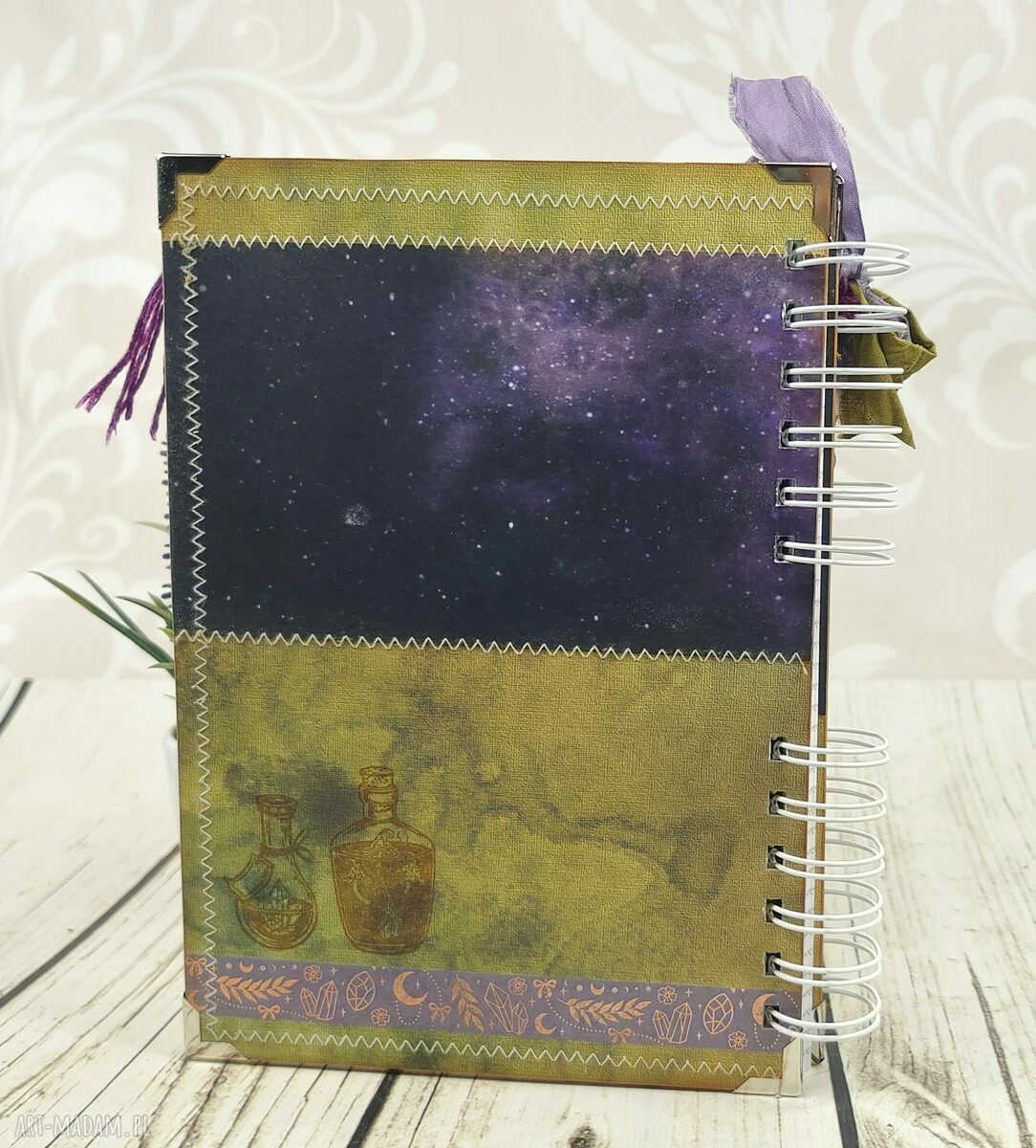 Notatnik wiedźmy, pamiętnik A5 N100 - scrapbooking notes handmade