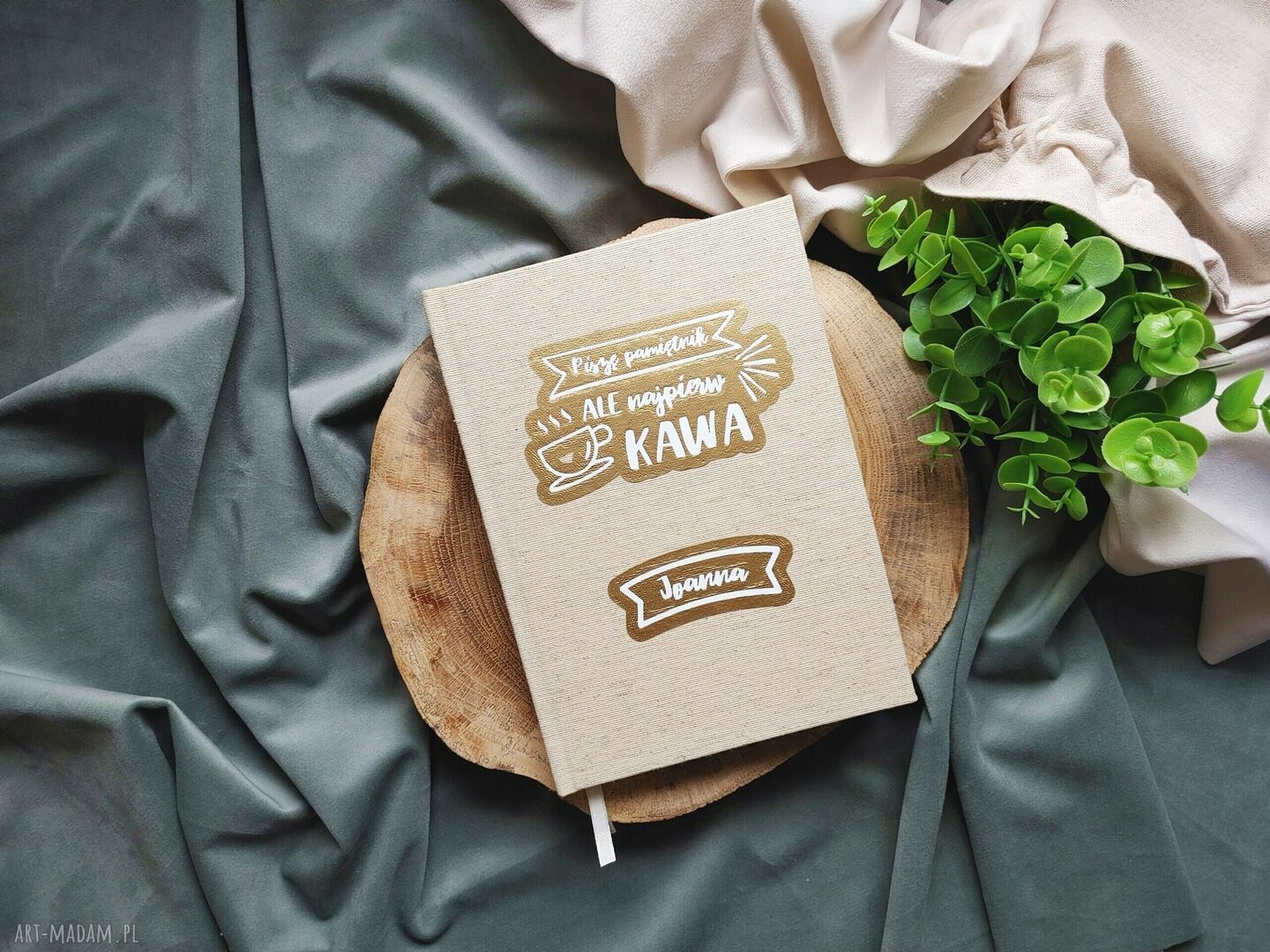 Notes dla kawosza - personalizowany A5 z kropkowanymi stronami