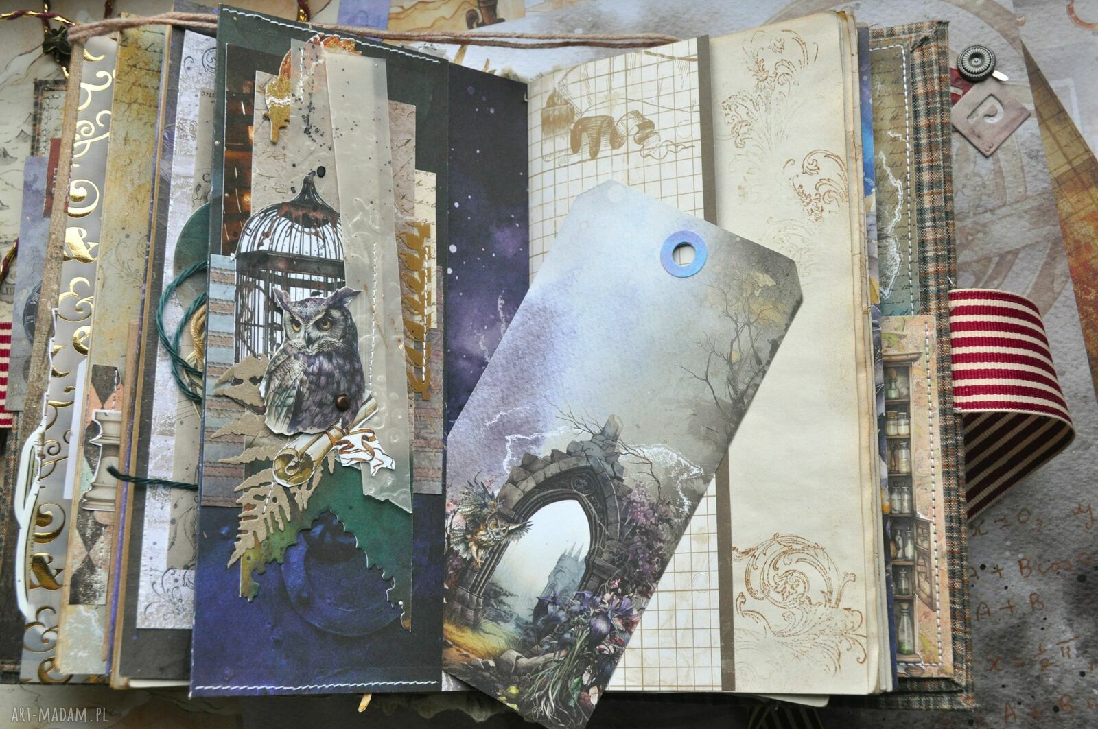 Junk Journal Harry Potter dla fanek - scrapbooking notes 12x21 cm z kieszeniami
