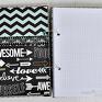 scrapbooking notesy czarne niekończący się notatnik awesome