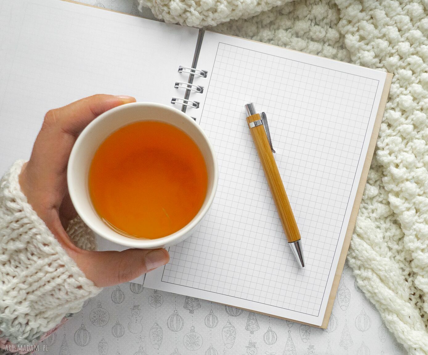 Notes A5 w drewnianej oprawie Tropiki z personalizowanym grawerem