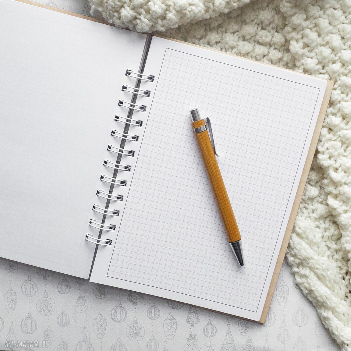 Notes A5 w drewnianej oprawie Tropiki z personalizowanym grawerem