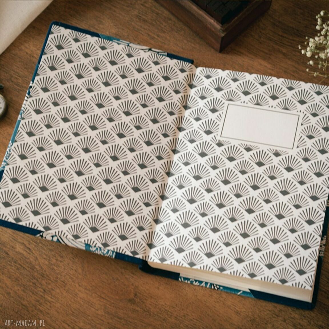 Niebieski notes w kropki - Bullet Journal 200 stron z papierem Katazome