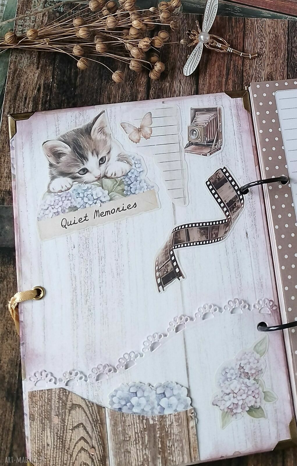 Notes scrapbooking A5 - ręcznie wykonany pamiętnik na zdjęcia i wspomnienia