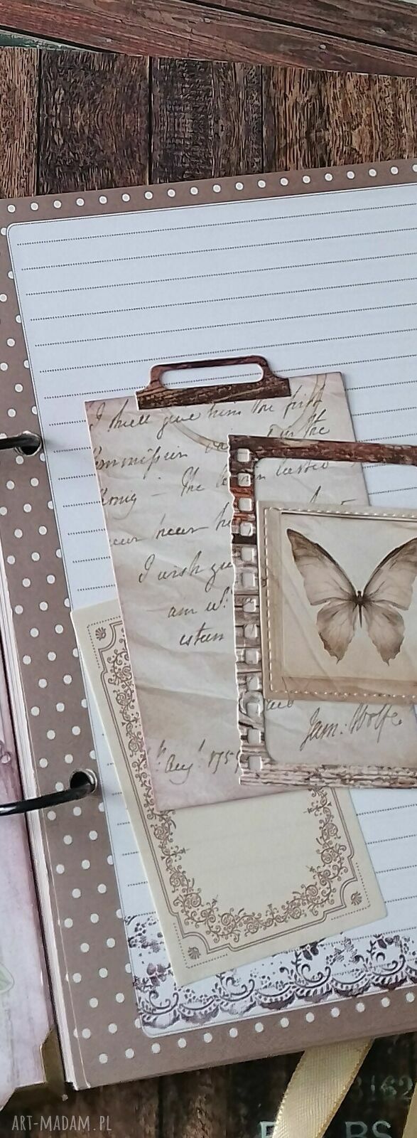 Notes scrapbooking A5 - ręcznie wykonany pamiętnik na zdjęcia i wspomnienia