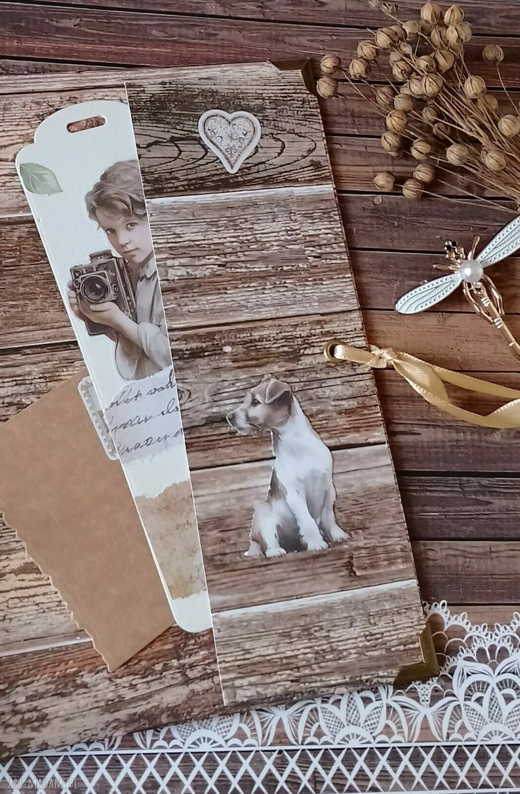 Notes A5 Nostalgia - ręcznie wykonany pamiętnik na zapiski i zdjęcia