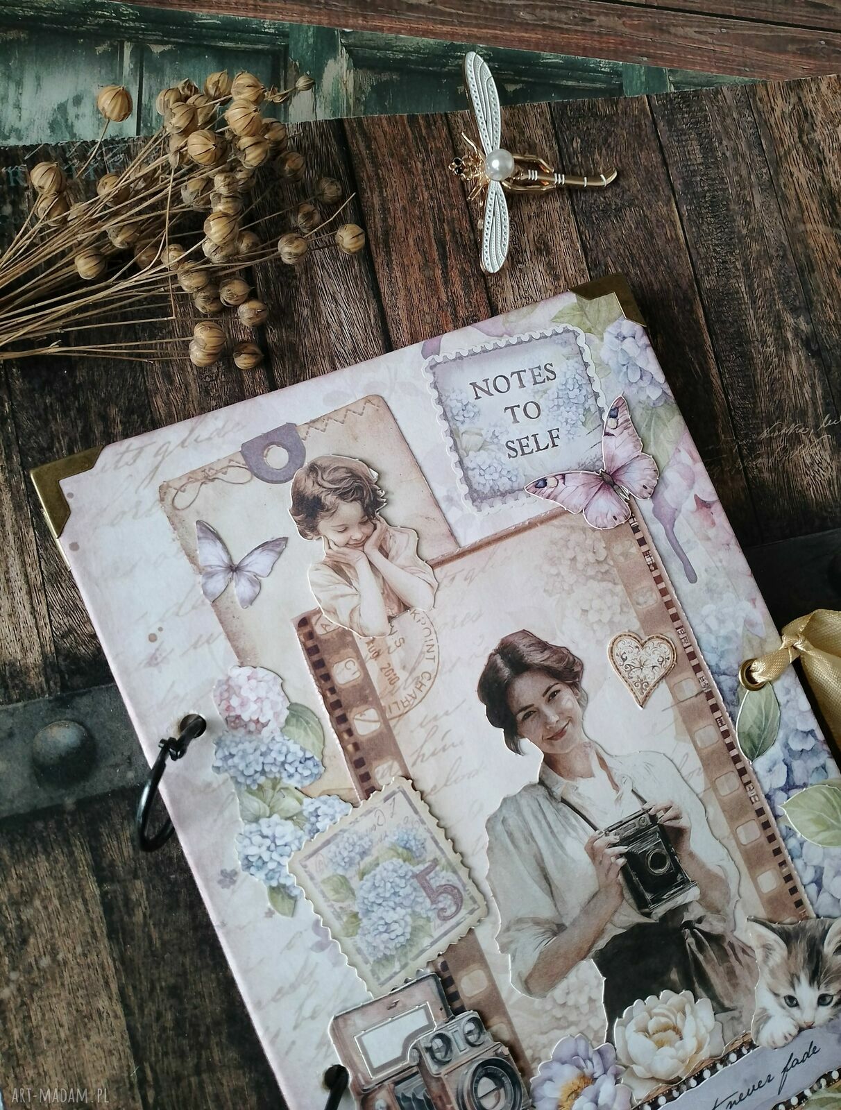 Notes scrapbooking A5 - ręcznie wykonany pamiętnik na zdjęcia i wspomnienia