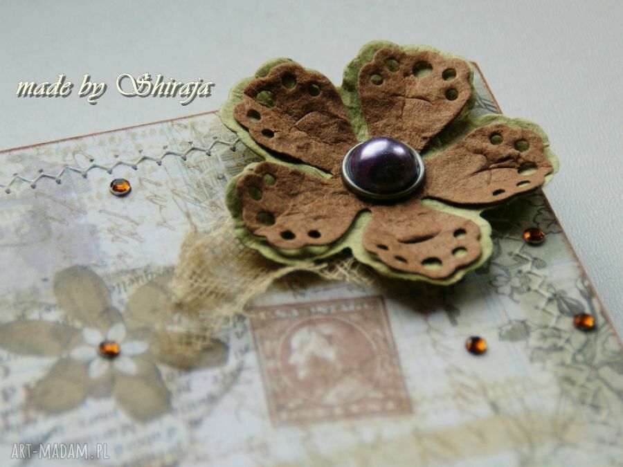 Notes i pamiętnik A5 'Tajemniczy ogród' - scrapbooking z metalową klatką