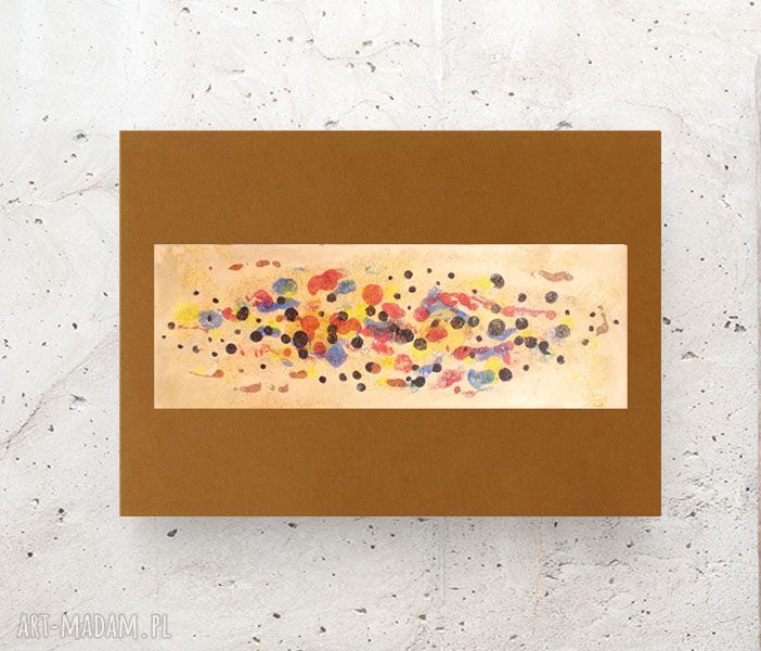Nowoczesna abstrakcja na ścianę 30x40 - ciepłe kolory