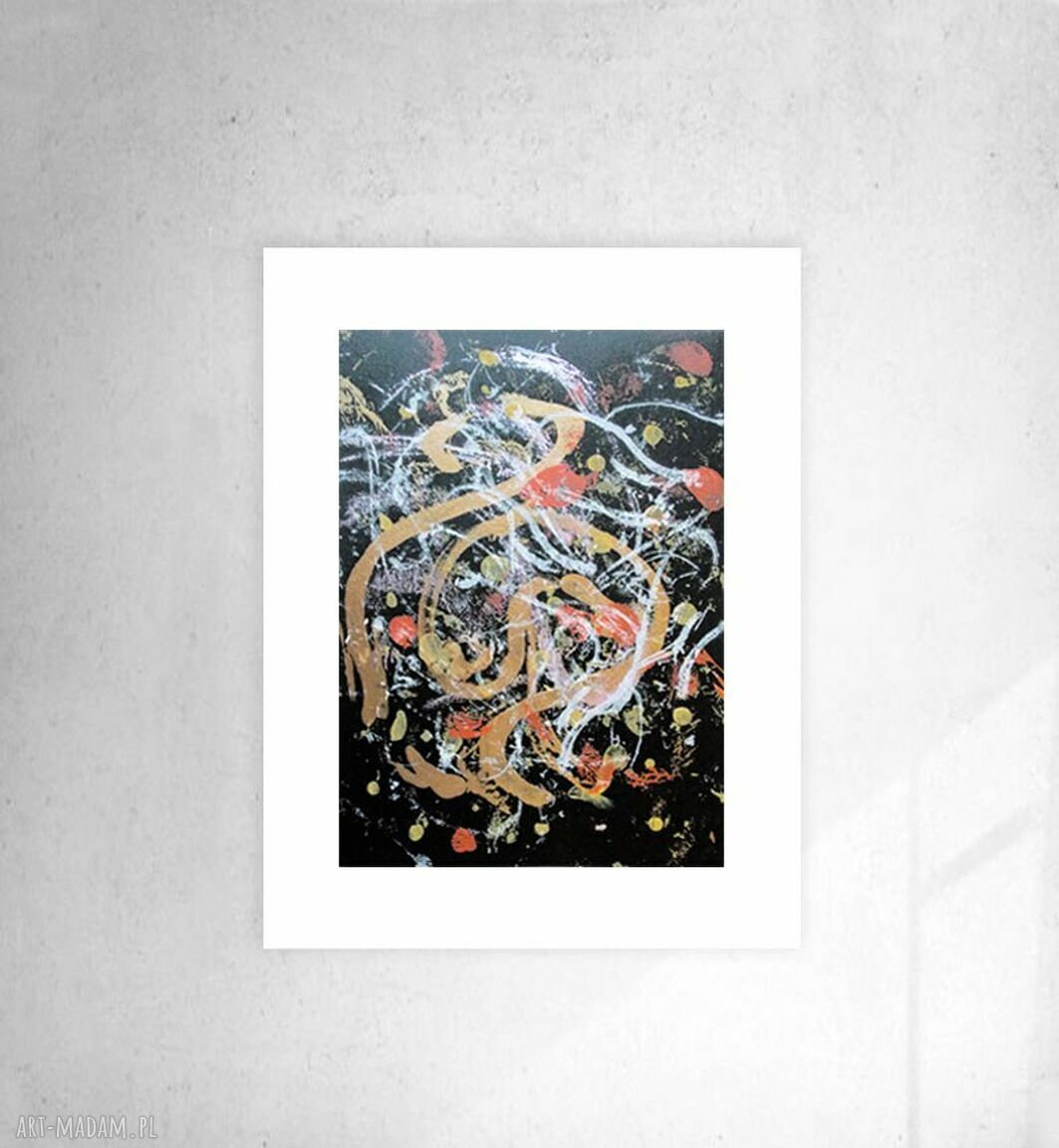 Nowoczesna abstrakcja do domu 30 x 40 cm w stylu loft