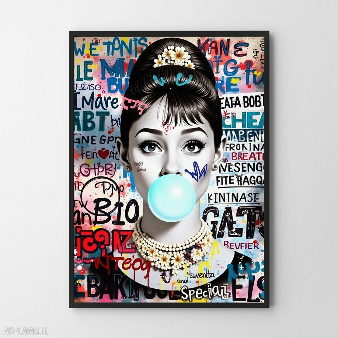 Nowoczesna Audrey - plakat 61x91 cm do salonu i domu (Hogstudio)