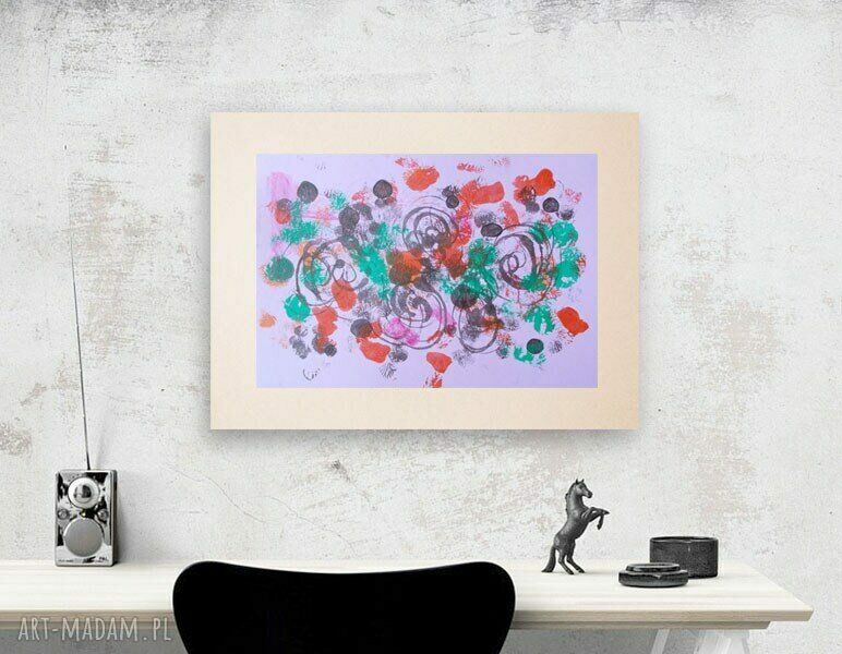 Nowoczesna grafika abstrakcyjna do loftu i boho 30x40