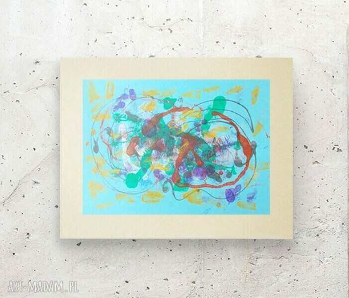 Nowoczesna dekoracja na ścianę - abstrakcja do sypialni 30x40