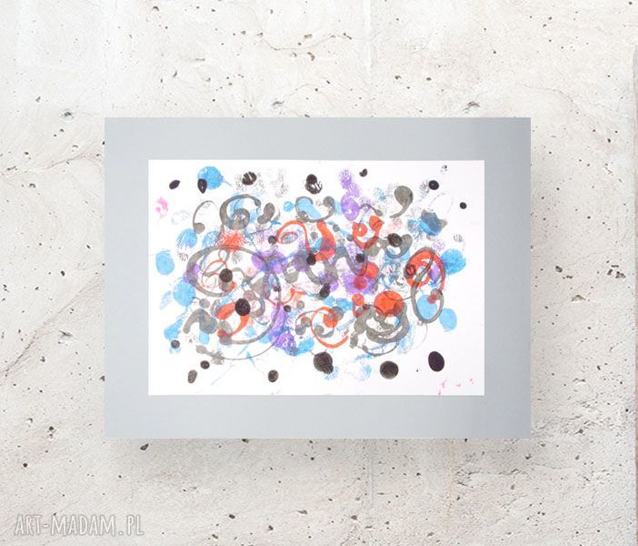 Minimalistyczny rysunek na ścianę 30x40 cm - ręcznie malowana grafika