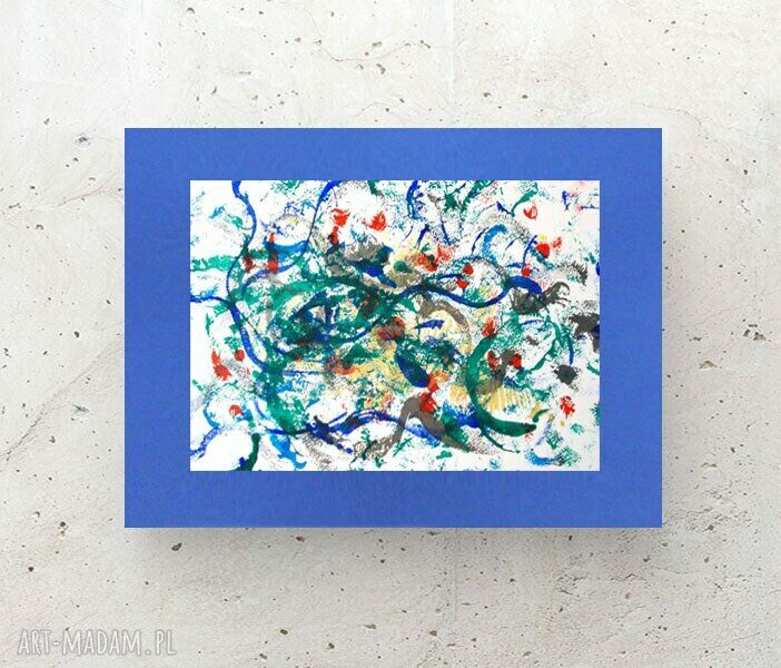 Nowoczesna grafika do domu - abstrakcyjny rysunek 30x40 cm