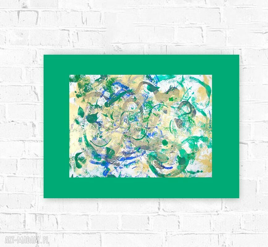 Abstrakcyjny obrazek na ścianę 30x40 cm - nowoczesna grafika ręcznie robiona