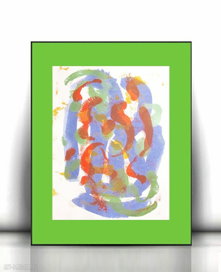 Minimalistyczna grafika 30x40 - ręcznie malowana abstrakcja do domu i biura