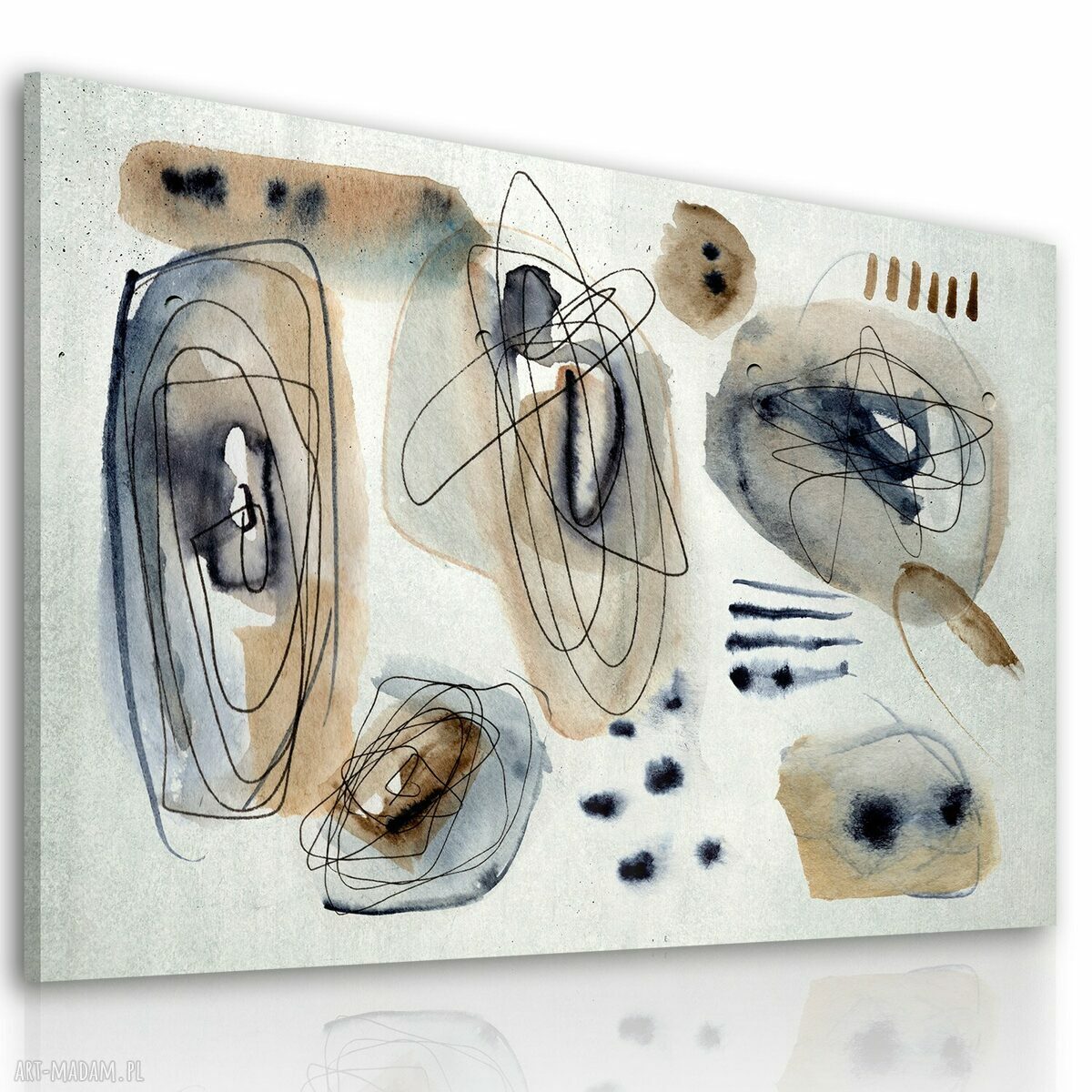 Nowoczesna abstrakcja Pastelove Labirynty 120x80 cm na płótnie