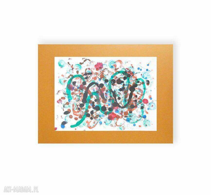 Abstrakcja malowana ręcznie 30x40 cm - nowoczesny minimalizm do Twojego wnętrza