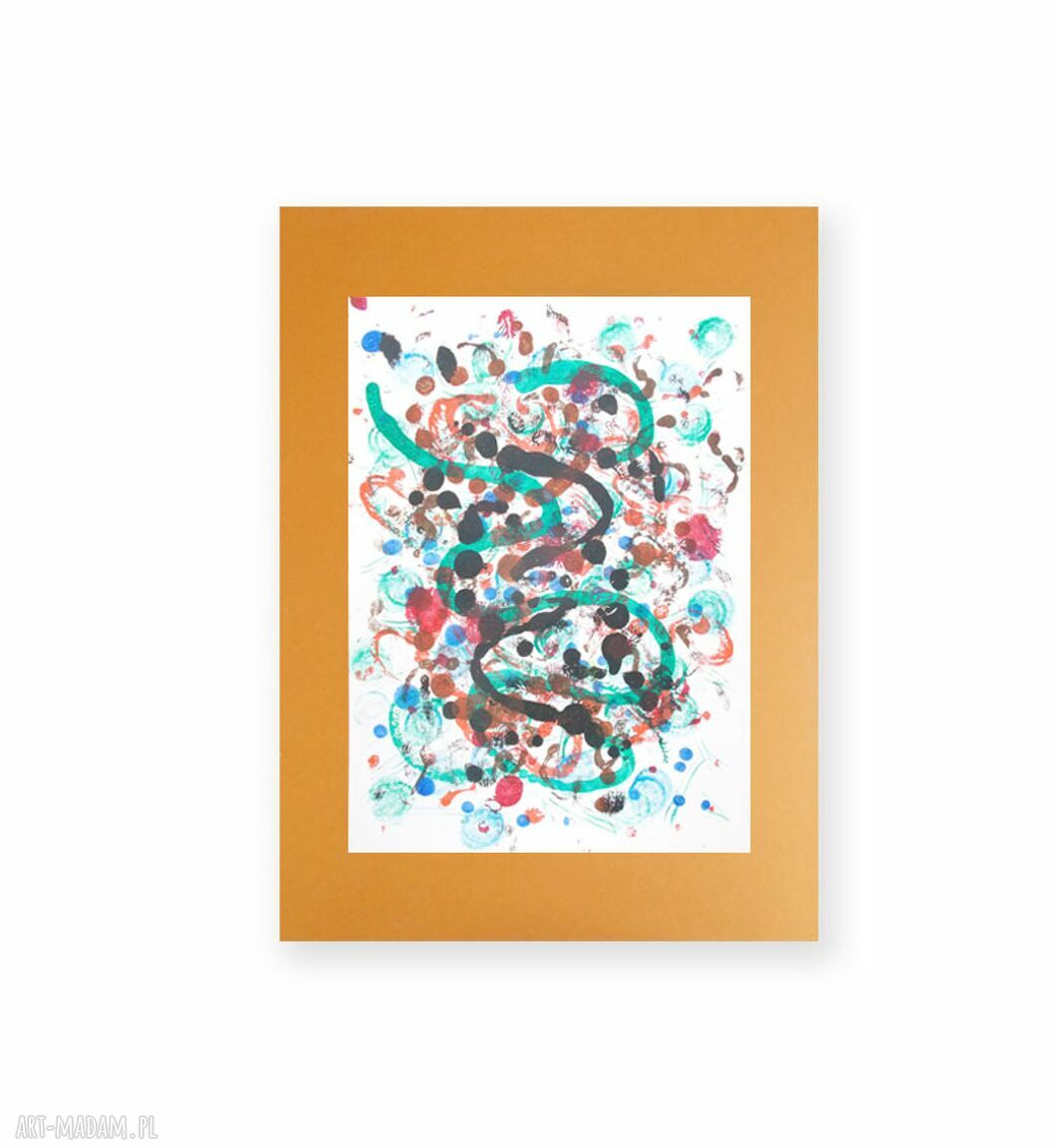 Abstrakcja malowana ręcznie 30x40 cm - nowoczesny minimalizm do Twojego wnętrza