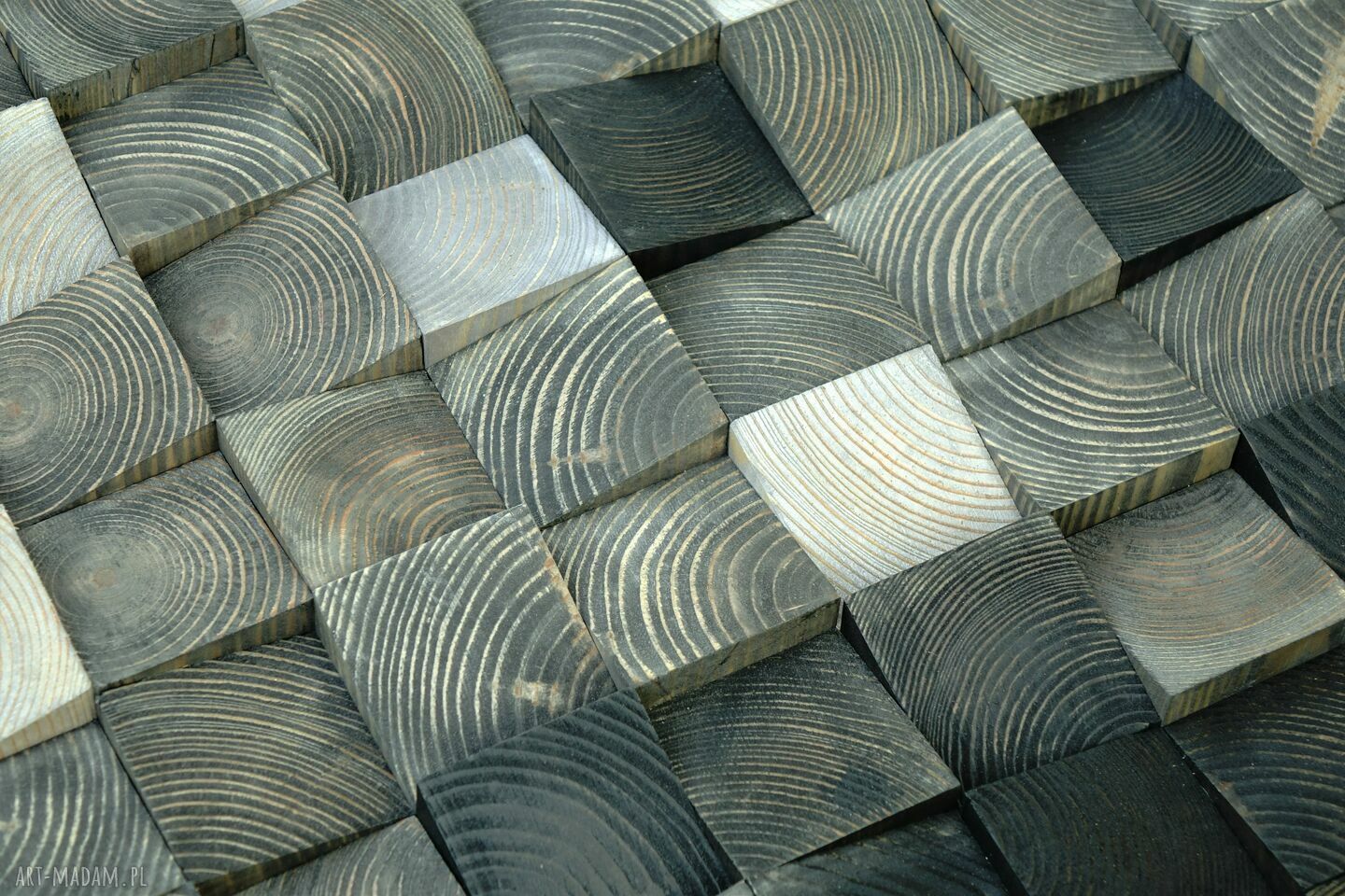 nowoczesny drewniany panel ścienny obraz 3d z drewna ღ artMadam.pl