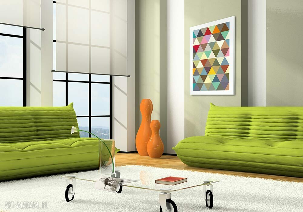 Nowoczesny obraz drukowany na płótnie 120x80 cm - Kolorowa Abstrakcja „Kamienie” 025