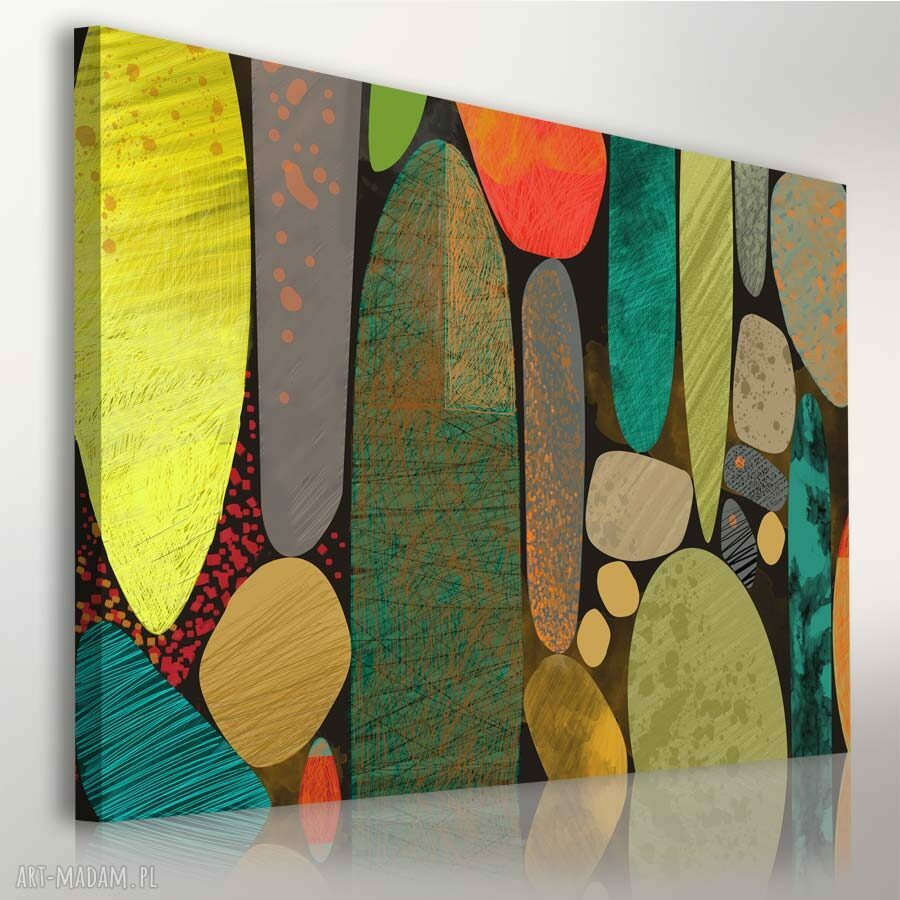 Nowoczesny obraz drukowany na płótnie 120x80 cm - kolorowa abstrakcja